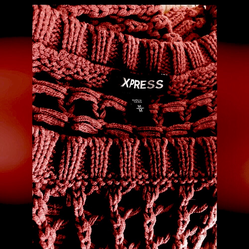 Express Rustic Chunky Open Knit Pull Over Sweater… - image 6